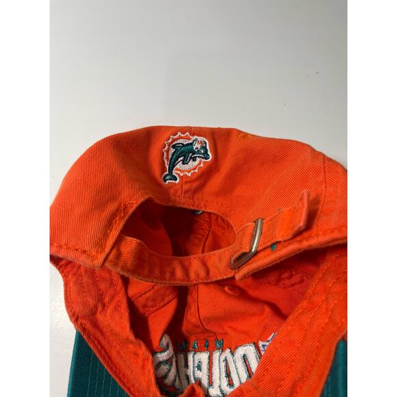 Reebok On Field Men's One Size Miami Dolphins NFL Orange Hat Vintage Logo 90's - Picture 3 of 5